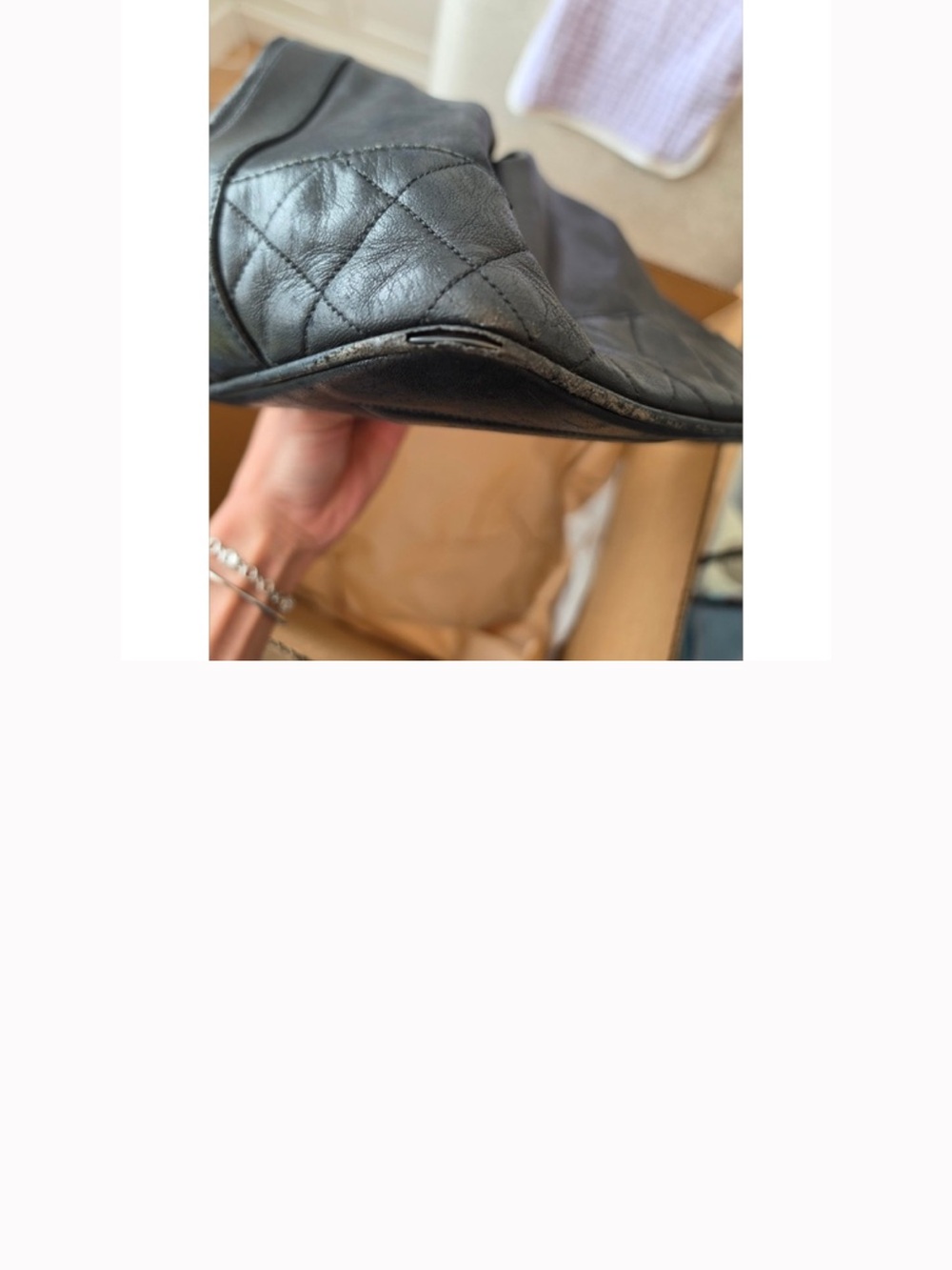 CHANEL Black Leather Bucket Bag with Gold Chain - Picture 13 of 15